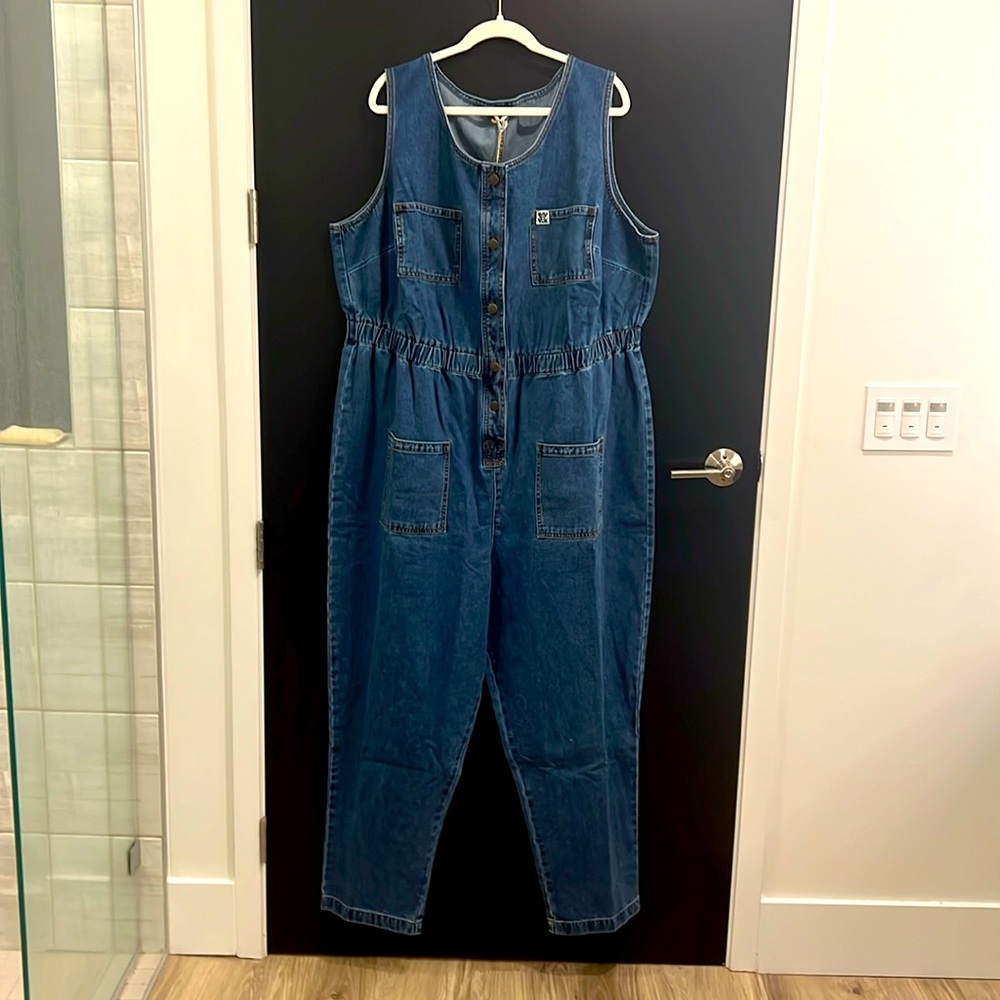 Brand New Blue Denim Lucy & Yak Jumpsuit (size 24 women’s)